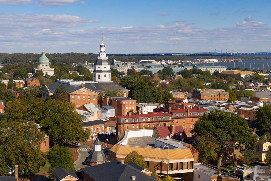 About Our Agency - Scenic View of the Town of Annapolis, MD on a Sunny Day